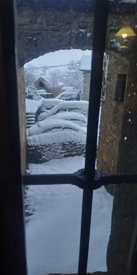 El callejón de la iglesia desde el dormitorio